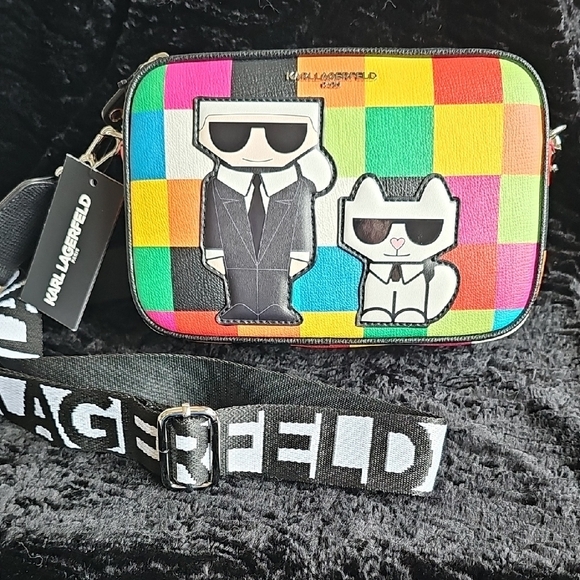 Karl Lagerfeld Multicolor Crossbody Bag NWT and Box - Picture 1 of 12